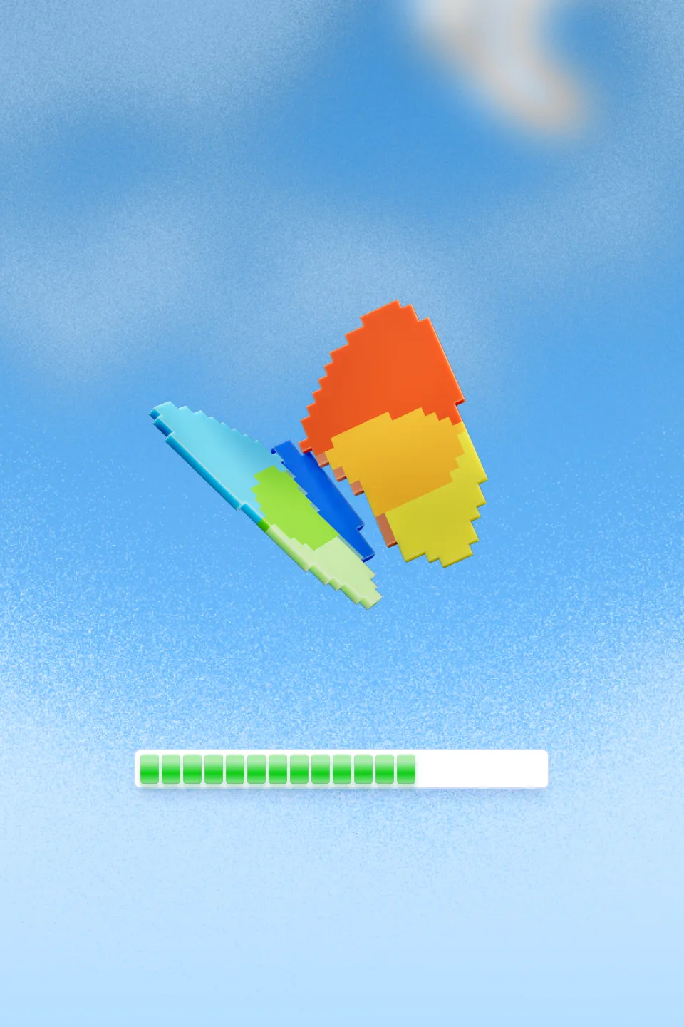A Windows-style loading screen as the memory is saved